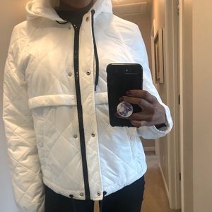 White puff jacket